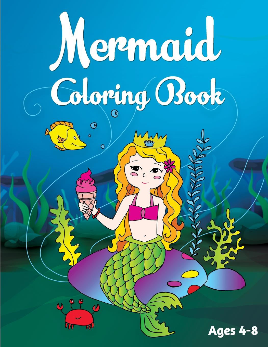 Premium Vector  Mermaid coloring book for kids ages 4-8 girls