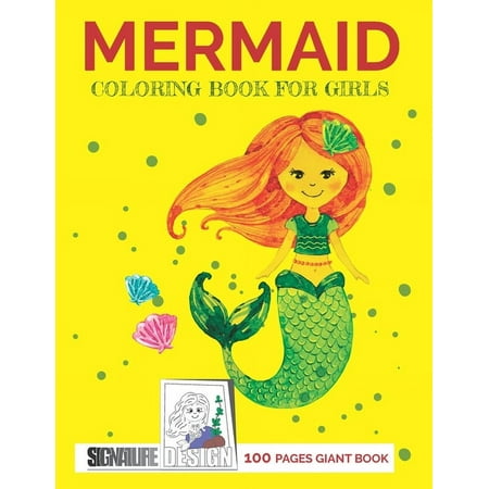 Mermaid Coloring Book: For Girls Great Gift Who loves Coloring & Changing World (Paperback)(Large Print)