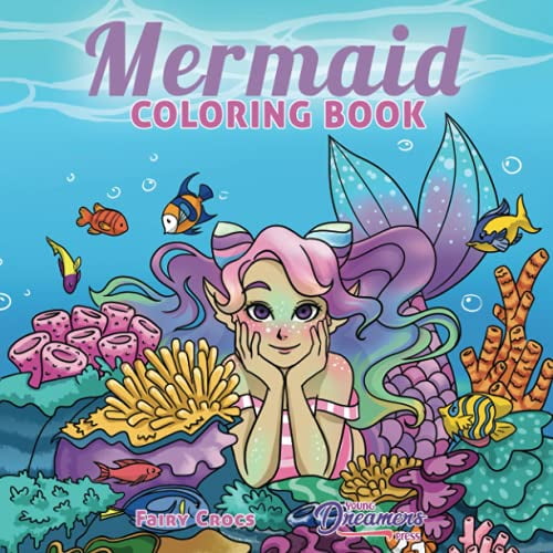 Pre-Owned Mermaid Coloring Book: For Kids Ages 4-8, 9-12 (Young Dreamers Press Kids Coloring Books) Paperback