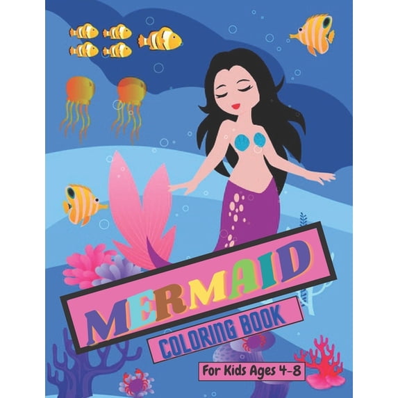 Mermaid Coloring Book: For Kids Ages 4-8 (US Edition) (Coloring Books), (Paperback)