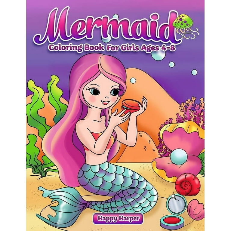 Premium Vector  Mermaid coloring book for kids ages 4-8 girls