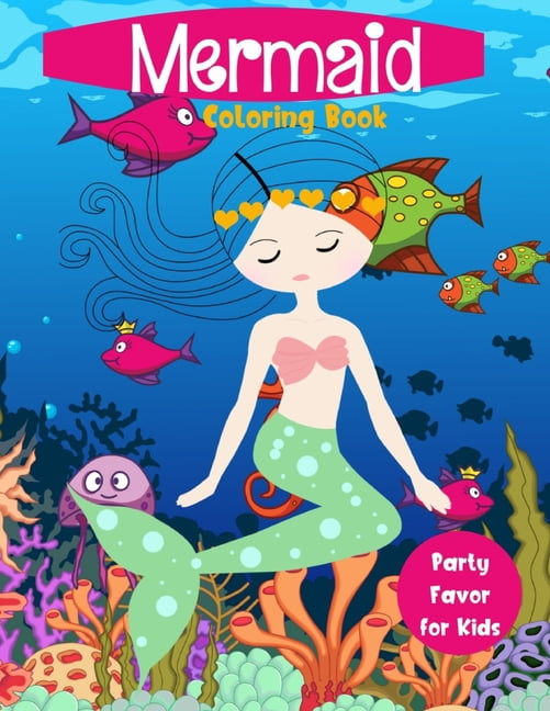 Mermaid Coloring Book Party Favor for Kids: Cute Nautical Themed Coloring, Dot to Dot, and Word Search Puzzles Provide H, (Paperback)