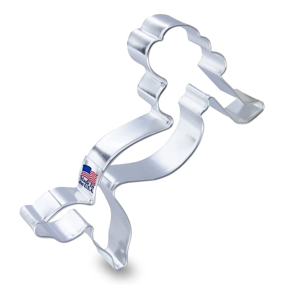 Mermaid Cookie Cutter 4.5 Inch - Made in the USA Foose Cookie Cutters Tin Plated Steel Mermaid Cookie Mold