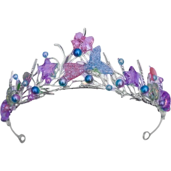 Mermaid Crown for Women Mermaid Tiara Starfish Tiara Mermaid Party Mermaid Birthday Decorations, Mermaid Accessories Apparel for Women