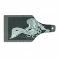 thumbnail image 1 of Mermaid Cutting Board, Retro Art Illustration of a Girl Brushing Hair and Border Celtic Patterns, Decorative Tempered Glass Cutting and Serving Board, Wine Bottle Shape, Brown White, by Ambesonne, 1 of 1