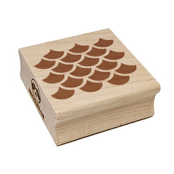 Mermaid Dragon Fish Scales for Seamless Pattern Square Rubber Stamp Stamping Scrapbooking Crafting - Small 1.25in