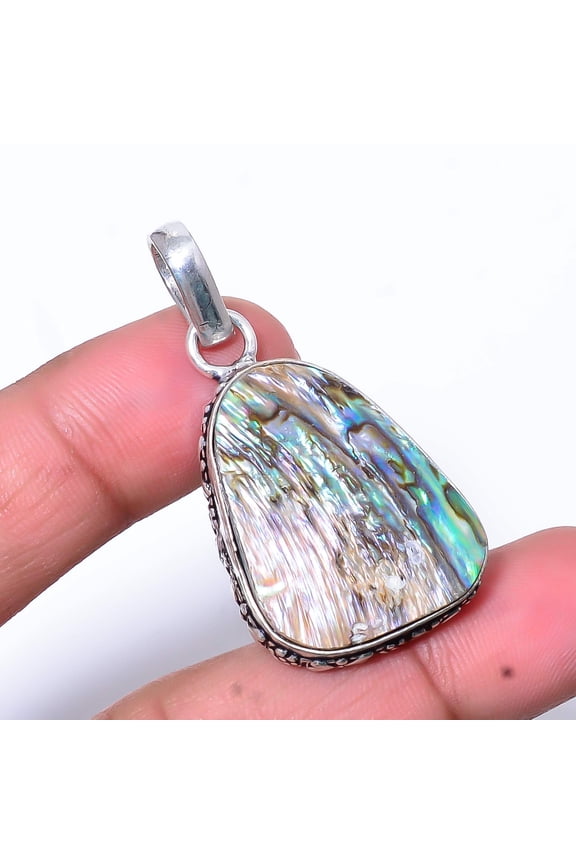 Mermaid Dream Abalone Shell - Australia 925 Sterling Silver Pendant 1.64" P72