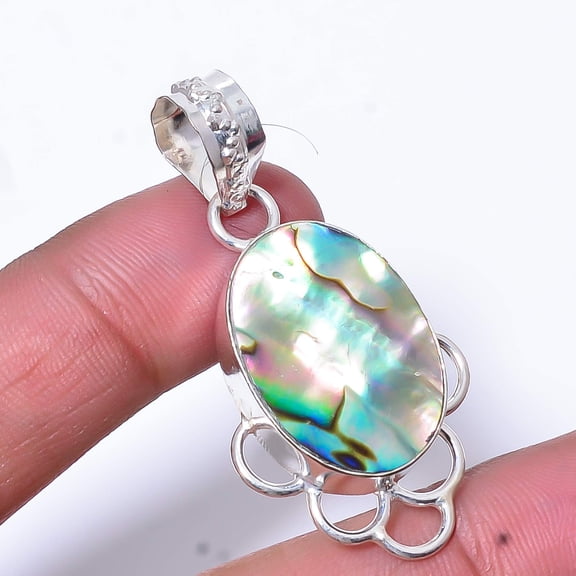 Mermaid Dream Abalone Shell - Australia 925 Sterling Silver Pendant 1.87" P21