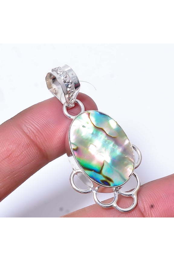 Mermaid Dream Abalone Shell - Australia 925 Sterling Silver Pendant 1.87" P21