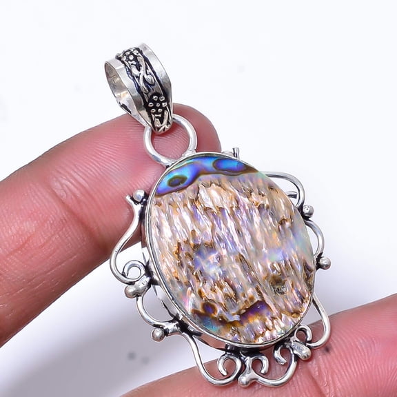 Mermaid Dream Abalone Shell - Australia 925 Sterling Silver Pendant 1.95" P24