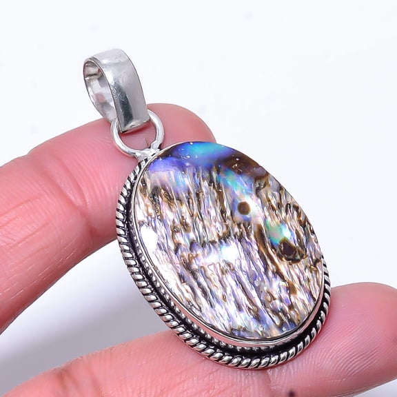 Mermaid Dream Abalone Shell - Australia 925 Sterling Silver Pendant 1.95" P25