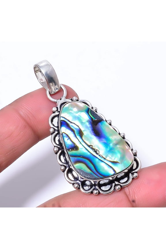 Mermaid Dream Abalone Shell - Australia 925 Sterling Silver Pendant 1.95" P393