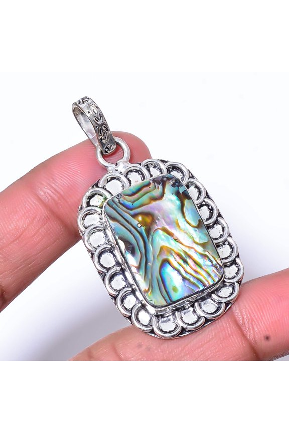 Mermaid Dream Abalone Shell - Australia 925 Sterling Silver Pendant 2.03" P36