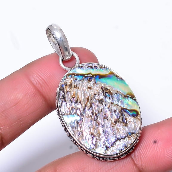 Mermaid Dream Abalone Shell - Australia 925 Sterling Silver Pendant 2.07" P52