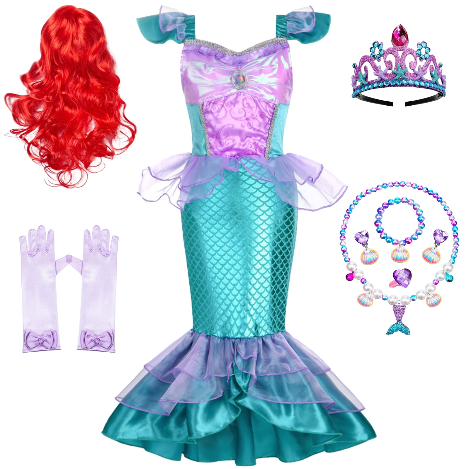 Mermaid Dress Up Costumes for Girls Halloween Costumes Dress Up Outfit — free download