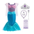 thumbnail image 1 of Mermaid Dress for Girls Ariel Princess Costume Christmas Birthday Dress up, 1 of 7
