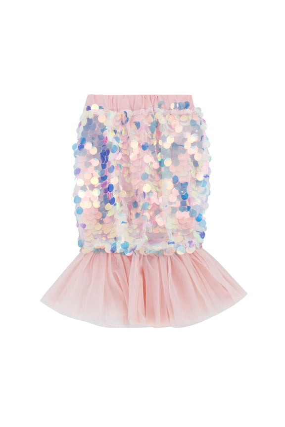 Mermaid Dress for Girls Sequin With Pleated Kids Birthday Wedding Party Pageant Gown Dresses Casual Teen Girl Sundress 4-5 Years