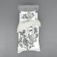 thumbnail image 1 of Mermaid Duvet Cover Set, Woman Ornate Paisley Leaf Folkloric Human Fish Design, Bedding Set with Shams and Fitted Sheet, 3 Sizes, by Ambesonne, 1 of 3