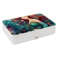 thumbnail image 1 of Mermaid Elegant PU Leather Decorative Box Jewelry Organizer with Removable Compartment - Portable Earring Organizer, 1 of 6