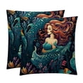 thumbnail image 1 of Mermaid Elegant Velvet Throw Pillow Covers Set of 2 for Bed and Throw Pillows - 16x16, 18x18, 20x20 Inches with Unique Patterns for Home Decor and More, 1 of 6