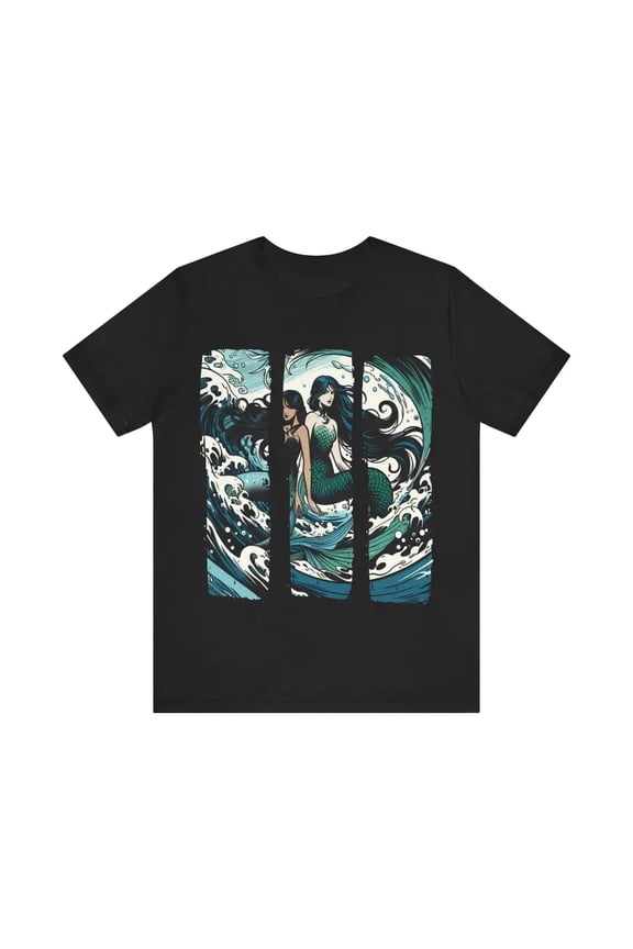 Mermaid Embrace in the Ocean Swell - Jersey Short Sleeve Tee