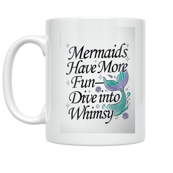Mermaid Fantasy Art - Beach Lover - 11 oz Ceramic Coffee Mug