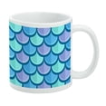thumbnail image 1 of Mermaid Fish Scale Pattern White Mug, 1 of 4