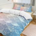 thumbnail image 1 of Mermaid Fish Scales 3 Pieces Duvet Cover with Zipper Closure,Premium Polyester Lightweight Bedding Set, 1 of 6