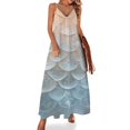 thumbnail image 1 of Mermaid Fish Scales Design Sleeveless Dress Woman Fashion Long Dresses Women's Summer Suit Dress 2025, 1 of 7