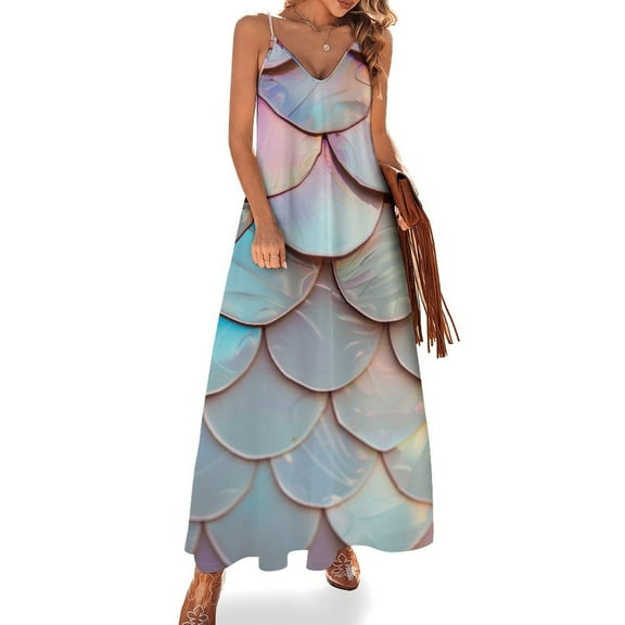 Mermaid Fish Scales Fine Art Sleeveless Dress Summer Dress Woman 2025