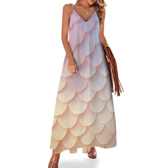 Mermaid Fish Scales Fine Art Sleeveless Dress Summer Dress Woman 2025