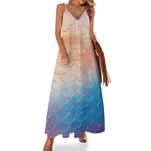 Mermaid Fish Scales Fine Art Sleeveless Dress Summer Dress Woman 2025