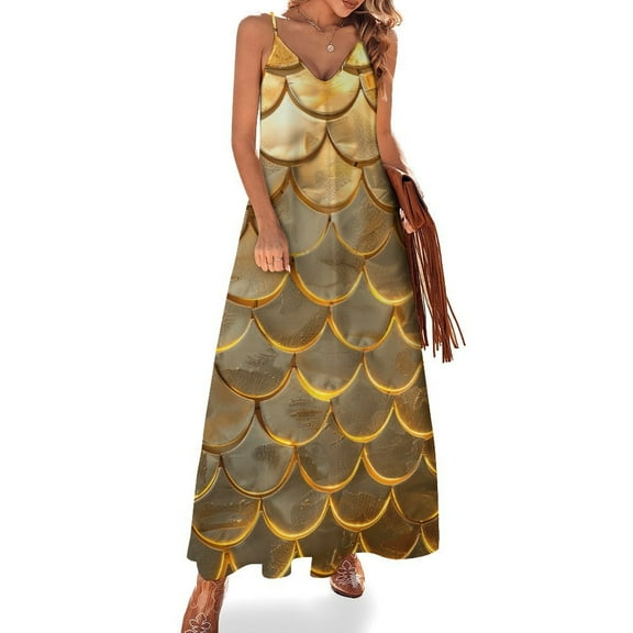 Mermaid Fish Scales Fine Art Sleeveless Dress Summer Dress Woman 2025