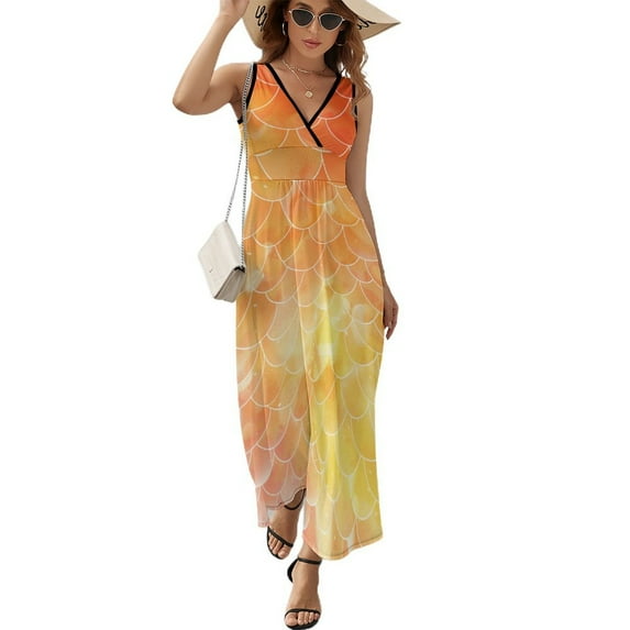 Mermaid Fish Scales King Size Sleeveless Dress Dresses Summer Women Dresses Clothing Woman Dresses Dress