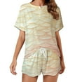 thumbnail image 1 of Mermaid Fish Scales Pajama Set for Women 2 Piece Sleepwear Loungewear Short Sleeve, 1 of 7