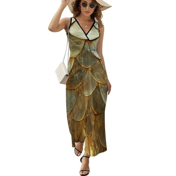 Mermaid Fish Scales Pattern Design Sleeveless Dress Summer Clothes for Women Women's Clothing 2025