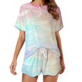 thumbnail image 1 of Mermaid Fish Scales Print Women'S Pajamas Set Summer Sleepwear Sets 2 Piece Lounge Set, 1 of 7