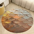thumbnail image 1 of Mermaid Fish Scales Round Rugs -Washable Non-Slip Small Round Area Rug Throw Soft Circle Rugs for Bedroom, Modern Print Indoor Carpet for Entryway Sofa Living Room, 1 of 6