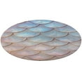 thumbnail image 1 of Mermaid Fish Scales Round Rugs -Washable Non-Slip Small Round Area Rug Throw Soft Circle Rugs for Bedroom, Modern Print Indoor Carpet for Entryway Sofa Living Room, 1 of 6