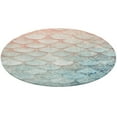 thumbnail image 1 of Mermaid Fish Scales Round Small Area Rug, Print Non Slip Washable Floor Mat, Soft Throw Rug for Living Room, Powder Room Entryway, Bathroom, Bedside, 1 of 6
