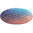 thumbnail image 1 of Mermaid Fish Scales Round Small Area Rug, Print Non Slip Washable Floor Mat, Soft Throw Rug for Living Room, Powder Room Entryway, Bathroom, Bedside, 1 of 6
