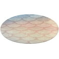 thumbnail image 1 of Mermaid Fish Scales Round Small Area Rug, Print Non Slip Washable Floor Mat, Soft Throw Rug for Living Room, Powder Room Entryway, Bathroom, Bedside, 1 of 6