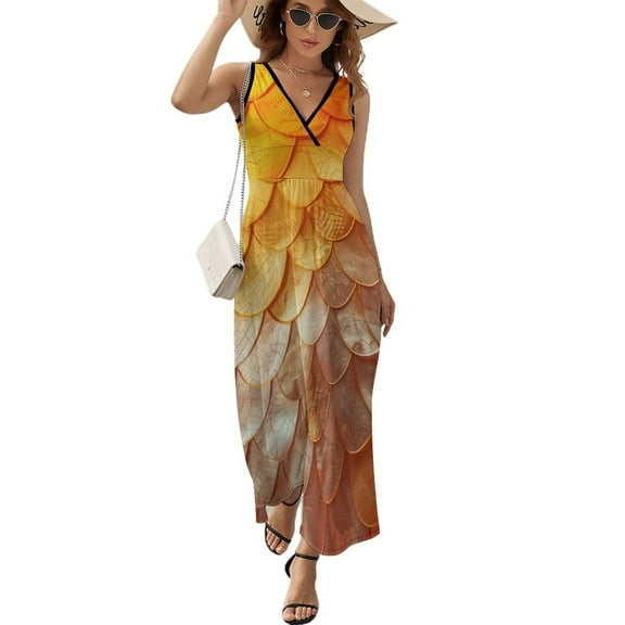 Mermaid Fish Scales Sleeveless Dress Woman Fashion Long Dresses Women's Summer Suit Dress 2025
