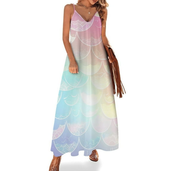 Mermaid Fish Scales Sleeveless Dress Women's Luxury Party Dress Birthday Dresses for Women