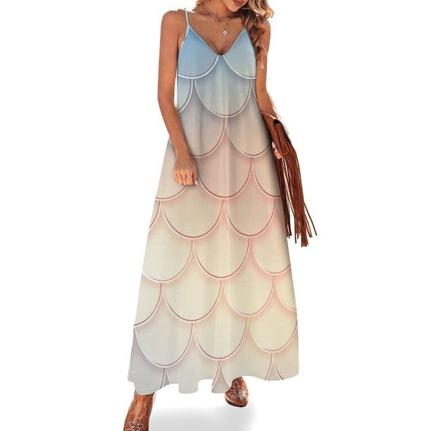 Mermaid Fish Scales Sleeveless Dress Women's Luxury Party Dress Birthday Dresses for Women
