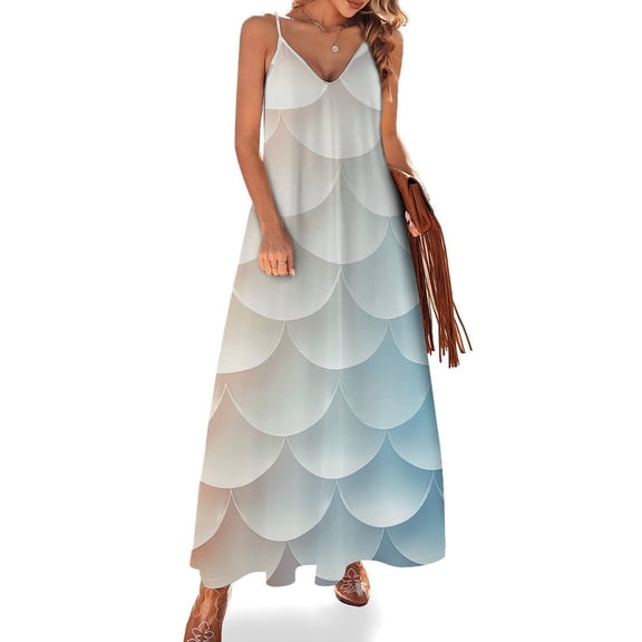 Mermaid Fish Scales Sleeveless Dress for Women Clothing Female Women's Summer Skirt