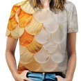 thumbnail image 1 of Mermaid Fish Scales T Shirts Basic T-Shirt Short Sleeve Ladies Tee Shirt Summer Graphic Clothing, 1 of 6