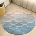 thumbnail image 1 of Mermaid Fish Scales Washable Round Rug -Circle Area Rugs for Nursery Bedroom, Vintage Non Slip Non Shedding Low Pile Carpet for Living Room Coffee Table Entryway, 1 of 6