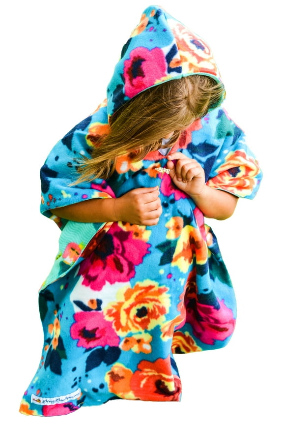 Mermaid Floral Car Seat Poncho Car Crash Tested CPSC Compliant for Girls Traveling Cover Reversible Warm Blanket Safet Use Over Seat Belts