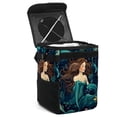 thumbnail image 1 of Mermaid Foldable Car Trash Bin Mini Trash Can with Lid, Leak-proof, Hanging Storage Bag - Car Garbage Can, 1 of 6